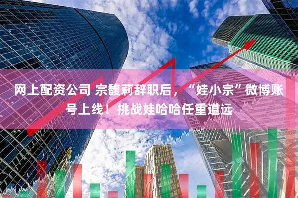 网上配资公司 宗馥莉辞职后，“娃小宗”微博账号上线！挑战娃哈哈任重道远